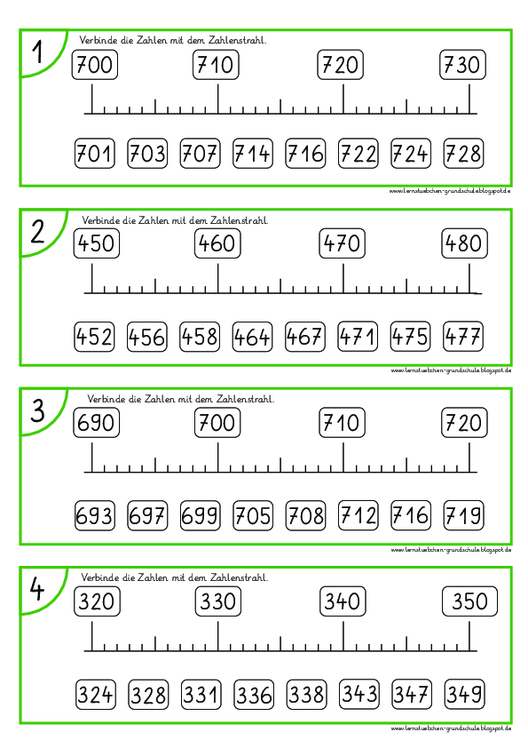 Zahlenstrahl verbinden und eintragen - ZR 1.000 (3)